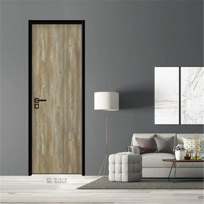 Portas de exterior de madeira à prova de som da grão, madeira moderna Front Door de 45mm