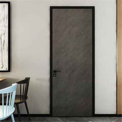 portas de exterior de madeira da grão de 900mm, ISO9001 madeira preta metálica Front Door