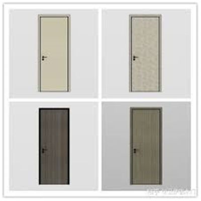 Portas de entrada de madeira folheadas de alumínio da porta de Gray Color With Lock Single usadas para a casa
