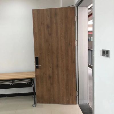 portas de entrada de madeira folheadas de alumínio de 50kg/M3 T45mm para a casa/escola